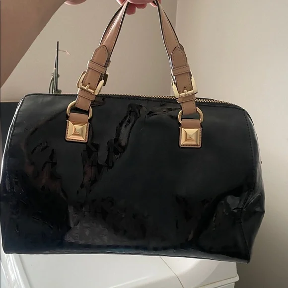 Michael Kors Black and Brown Satchel - Picture 3 of 12